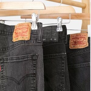 Levi’s Reworked The Vintage Twin Highrise Black Button Fly Jeans Cotton Vintage